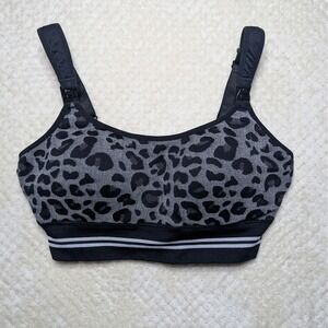 Momcozy Nursing Bra Medium Leopard‎ Print Wireless Maternity
